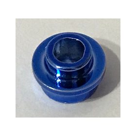   85861 Chrome Blue Plate, Round 1 x 1 with Open Stud Custom Chromed by Bubul