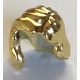 85974 Chrome GoldMinifigure, Hair Female Mid-Length with Part over Right Shoulder  Custom Chromed by Bubul