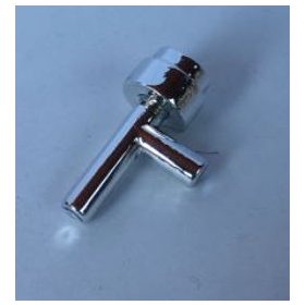   Chrome Silver Minifig, Utensil Space Gun / Torch - Without Grooves  86208 Custom Chromed By BUBUL