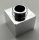 86996  | Chrome Silver Brick, Modified 1 x 1 x 2/3 with Open Stud  | Custom Chromed by Bubul
