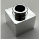 86996  | Chrome Silver Brick, Modified 1 x 1 x 2/3 with Open Stud  | Custom Chromed by Bubul