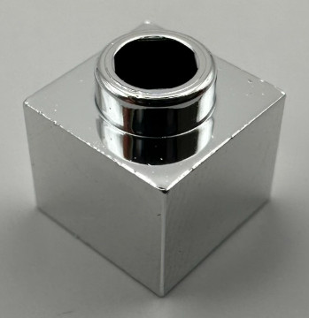 86996  | Chrome Silver Brick, Modified 1 x 1 x 2/3 with Open Stud  | Custom Chromed by Bubul