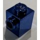 87087 | Chrome Blue Brick, Modified 1 x 1 with Stud on 1 Side | Custom Chromed by Bubul