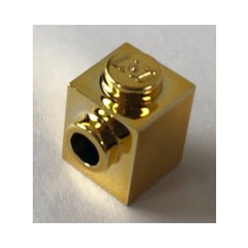  87087 | Chrome Gold Brick, Modified 1 x 1 with Stud on 1 Side | Custom Chromed by Bubul