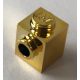87087 | Chrome Gold Brick, Modified 1 x 1 with Stud on 1 Side | Custom Chromed by Bubul
