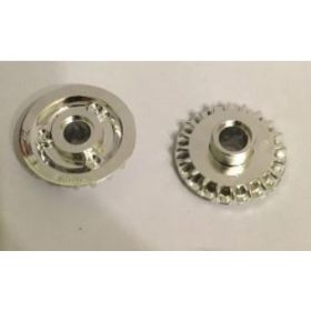  87407 Chrome Silver Technic, Gear 20 Tooth Bevel with Pin Hole  Custom chromed by BUBUL