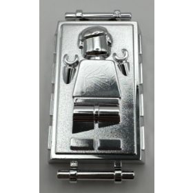   Chrome Silver Block with Handles and Han Solo in Carbonite Pattern   87561 or sw0978    Custom chromed by Bubul