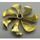 87751 Chrome Gold Propeller 7 Blade 6 Diameter