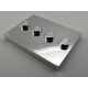 88646 Chrome Silver Tile, Modified 3 x 4 with 4 Studs in Center  or 17836  Custom Chromed by BUBUL