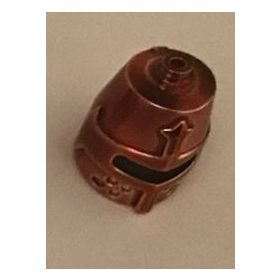   89520 Chrome Copper Minifig, Headgear Helmet Castle Closed with Eye Slit  89520 Custom Chromed by Bubul