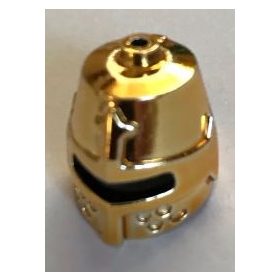   89520 Chrome GOLD Minifig, Headgear Helmet Castle Closed with Eye Slit  89520 Custom Chromed by Bubul
