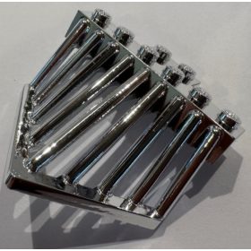   Chrome Silver Plate, Modified 2 x 6 with Sloped Bars (Cow Catcher)  90201 Custom Chromed By BUBUL