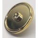 91884 Chrome GOLD Minifig, Shield Round with Stud and Ring Around Edge Custom Chromed by BUBUL