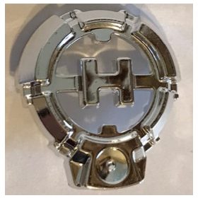   92199 Chrome Silver Hero Factory Chest Badge with 'H' and Flat Bottom Custom Chromed by BUBUL