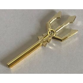   92289 Chrome Gold Minifigure, Weapon Trident or 92290 Custom Chromed by Bubul