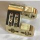 92907 Chrome GOLD Technic, Axle and Pin Connector Perpendicular Split  Part: 92907 Custom Chromed by BUBUL