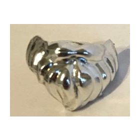   93223 Chrome Silver Minifigure, Beard, Medium Short Custom Chromed by BUBUL