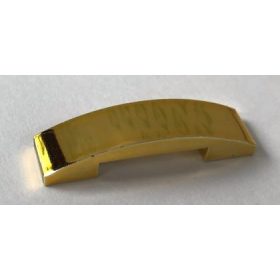  93273 Chrome GOLD Slope, Curved 4 x 1 Double No Studs Custom Chromed by BUBUL