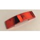 93273_RED Chrome-RED Slope, Curved 4 x 1 Double No Studs Custom Chromed by BUBUL
