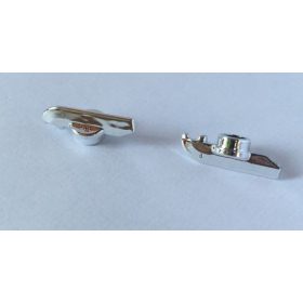   93555 Chrome Silver Minifig, Footgear Ice Skate  93555 or 18754 Custom Chromed by BUBUL