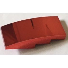   93606 Chrome RED Slope, Curved 4 x 2 No Studs  93606 Custom Chromed by BUBUL