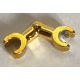 93609 Chrome GOLD Arm Skeleton, Bent with Clips (Horizontal Grip)  93609 or 26163 Custom chromed by BUBUL