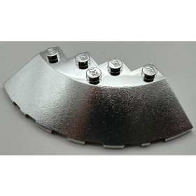   95188 | Chrome Silver Brick, Round Corner 6 x 6 with Slope 33 Edge, Facet Cutout | Custom Chromed by BUBUL