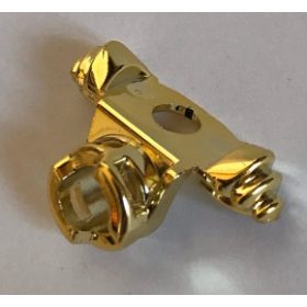   98132 Chrome Gold Minifigure Armor Shoulder Pads with Scabbard for Two Katanas Custom Chromed by BUBUL