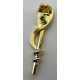 98134 Chrome Gold Minifigure, Utensil Snake / Serpent Staff Custom Chromed by BUBUL