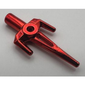   98139 Chrome-RED Minifig, Weapon Sai  Custom Chromed by BUBUL