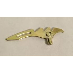   98141 Chrome Gold Minifig, Weapon Crescent Blade, Serrated with Bar  Custom Chromed by BUBUL