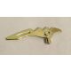 98141 Chrome Gold Minifig, Weapon Crescent Blade, Serrated with Bar  Custom Chromed by BUBUL
