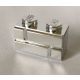 Chrome Silver Brick, Modified 1 x 2 with Masonry Profile (Brick Profile)  98283 Custom chromed by Bubul