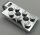 98286 | Chrome Silver Hinge Plate 2 x 4 with Pin Hole and 3 Holes - Top | Custom Chromed by Bubul