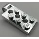 98286 | Chrome Silver Hinge Plate 2 x 4 with Pin Hole and 3 Holes - Top | Custom Chromed by Bubul