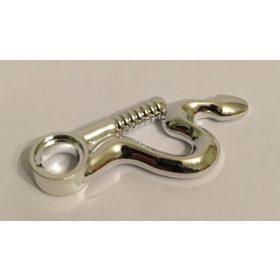   98348 Chrome Silver Minifig, Weapon Whip Bent with Snake Head and Pin Hole  Custom Chromed by BUBUL