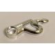 98348 Chrome Silver Minifig, Weapon Whip Bent with Snake Head and Pin Hole  Custom Chromed by BUBUL