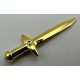 18031 Chrome Gold Minifig, Weapon Sword,  Greatsword Pointed  98370 Custom chromed by Bubul