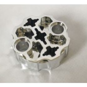   98585 Chrome Silver Hero Factory Weapon Barrel with 2 Pin Holes and 3 Axle Holes  98585 or 31511 Custom chromed by Bubul