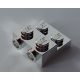 99206 Chrome Silver Plate, Modified 2 x 2 x 2/3 with 2 Studs on Side Custom Chromed by BUBUL