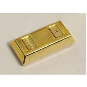   99563_Chrome GOLD Minifig, Utensil Ingot / Bar  99563 or 95349 Custom Chromed by BUBUL