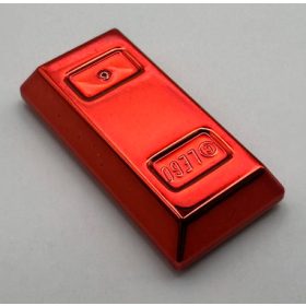   99563_Chrome RED Minifig, Utensil Ingot / Bar  99563 or 95349 Custom Chromed by BUBUL