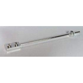   99784 Chrome Silver Bar 12L with 1 x 2 Plate End Hollow Studs and 1 x 1 Round Plate End  Custom Chromed by BUBUL