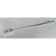 99784 Chrome Silver Bar 12L with 1 x 2 Plate End Hollow Studs and 1 x 1 Round Plate End  Custom Chromed by BUBUL