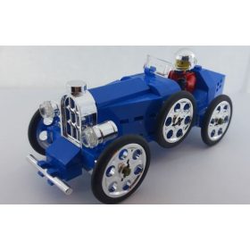 Blue Bugatti Buildable Set with Chromed parts