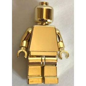   970 Plain minifigure 973 pln Chrome GOLD Custom Chromed by BUBUL 