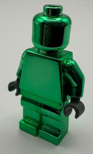 970 Plain minifigure 973 pln Chrome Green Custom Chromed by BUBUL 