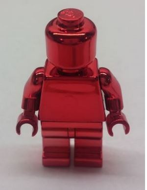 970 Plain minifigure  973 pln Chrome RED Custom Chromed by BUBUL 
