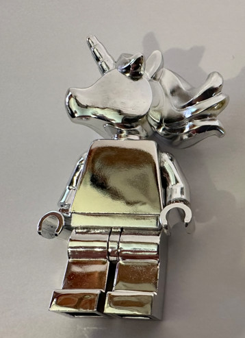Minifig_Unicorn_Silver Custom Chromed by BUBUL 