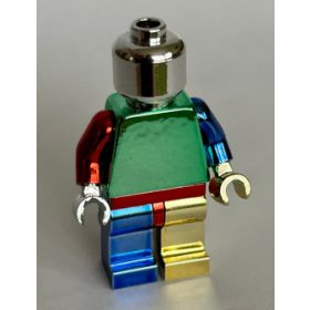   970 Plain minifigure 973 Mixed Chrome  Clown, Custom Chromed by BUBUL 